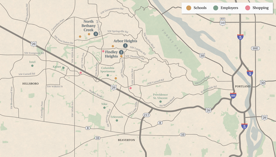 Neighborhoods Bethany, OR Arbor Homes