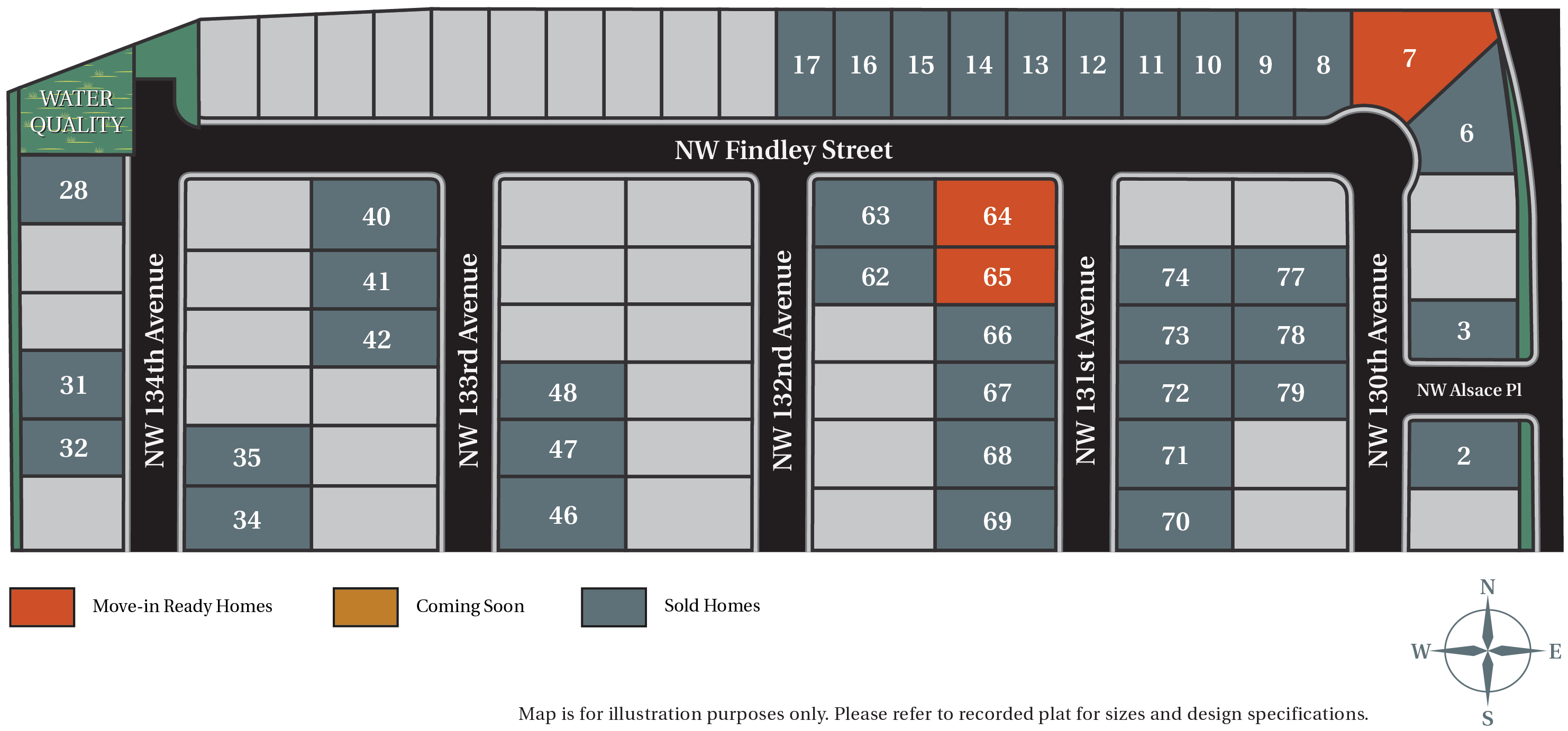 Arbor Homes - Findley Heights Sales Map 4-13-18